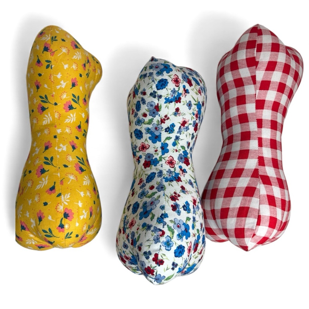 Handmade Floral Neck Bone Pillow Set of 3 – 11"x4"